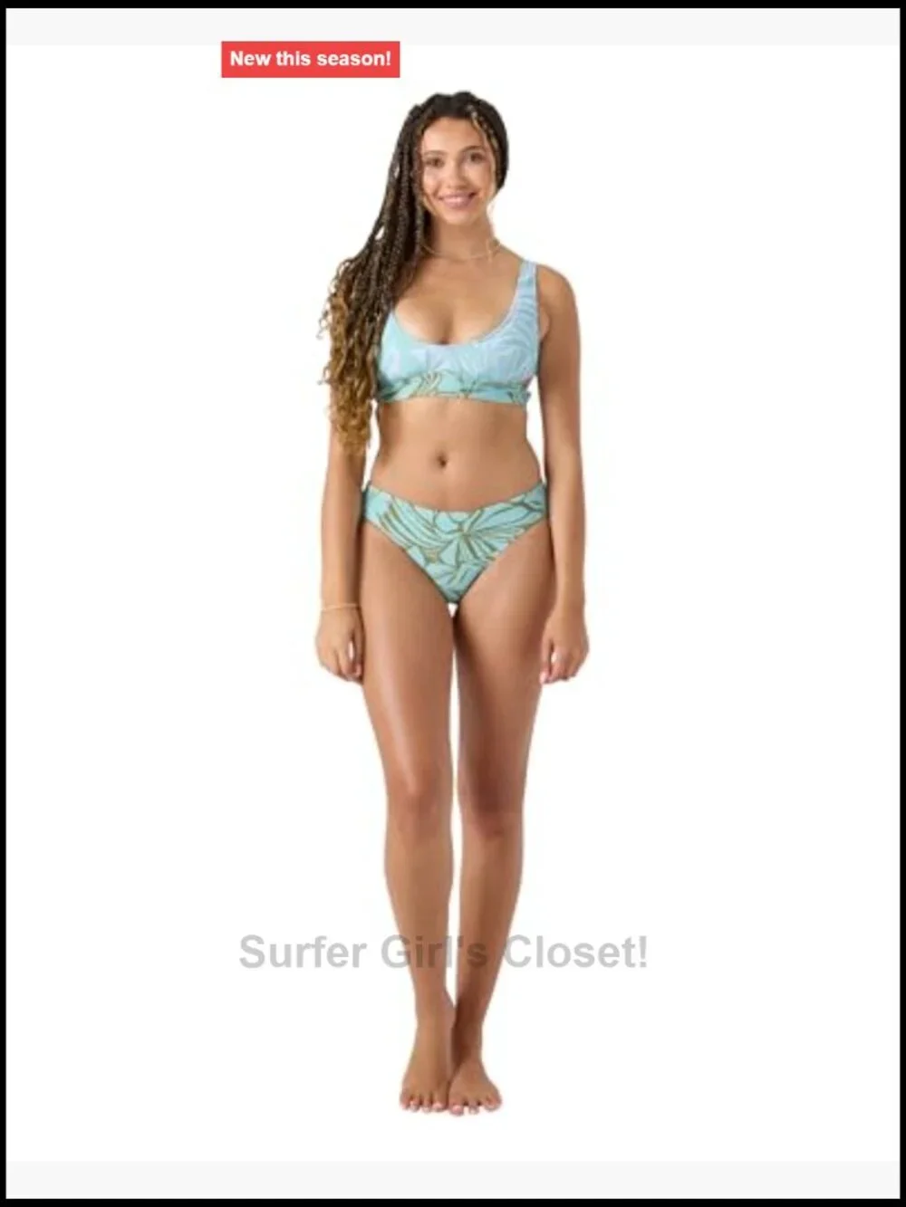 Banded Sport Bralette Bikini Top, UPF 50+, Quick-Dry, Removable Pads